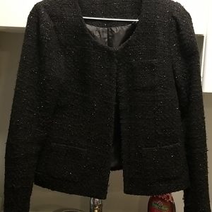 French Black Sparkly Tweed Jacket